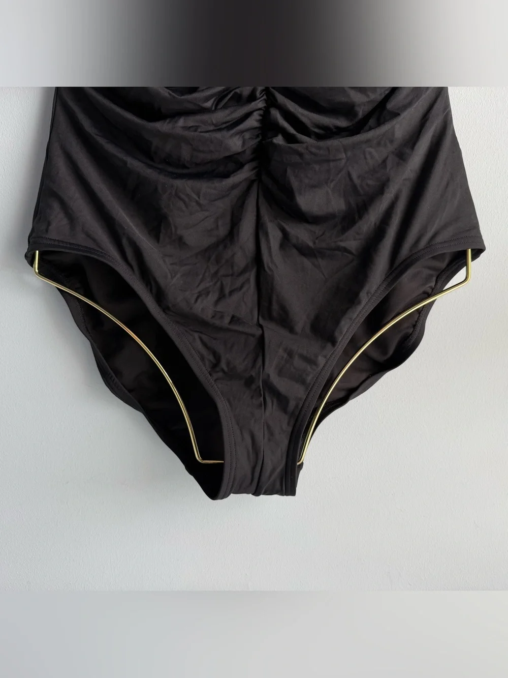 Kate Spade Women's Black High-Neck Rosette One-Piece Swimsuit Size Large